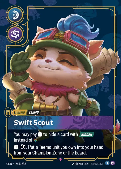 Teemo, Swift Scout Foil Rare Origins 263/298 NM