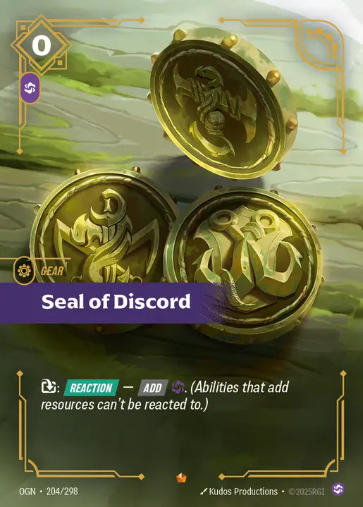 Seal of Discord Foil Epic Origins 204/298 NM