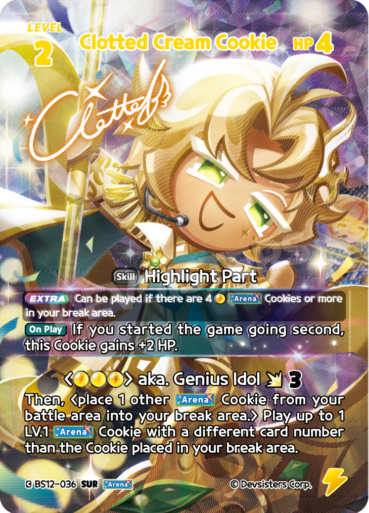 Clotted Cream Cookie (SUR) Secret Ultra Rare Festival Arena BS12-036 NM