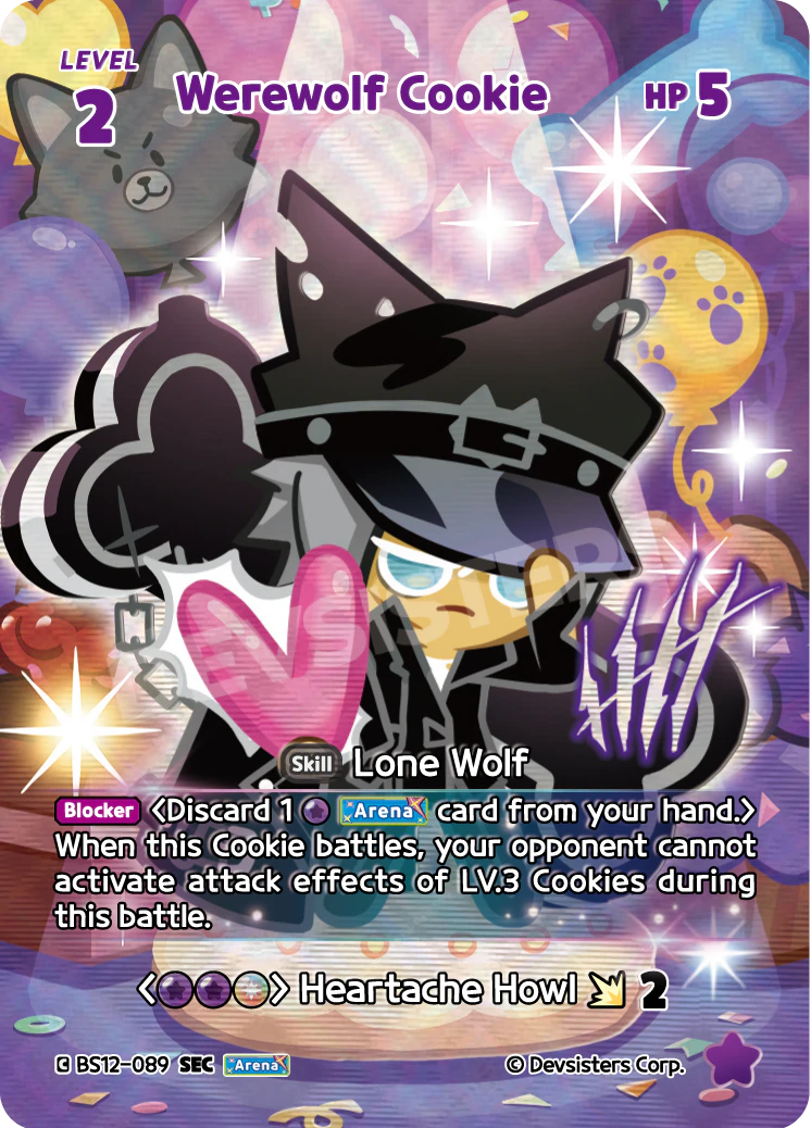 Werewolf Cookie (SEC) Secret Rare Festival Arena BS12-089 NM