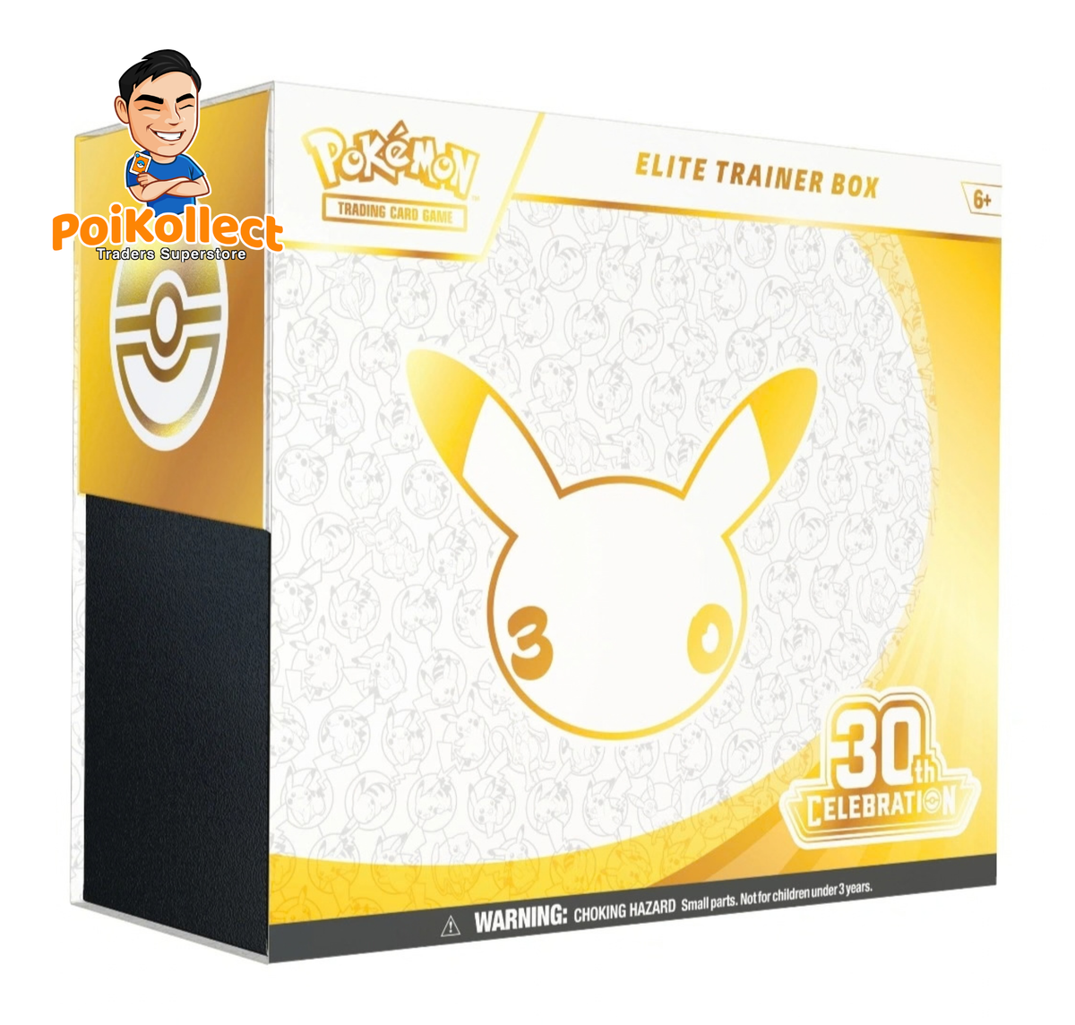 1 unit 30th Elite Trainer Box with 6 unit Pitch Black Booster Pack and 2 Lucario Battle Deck