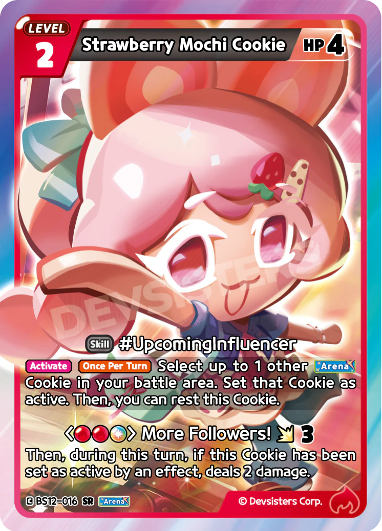 Strawberry Mochi Cookie Super Rare Festival Arena BS12-016 NM