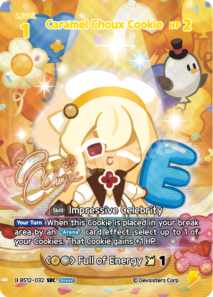Caramel Choux Cookie (SEC) Secret Rare Festival Arena BS12-032 NM