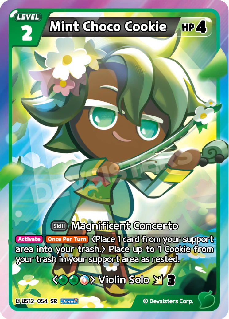 Mint Choco Cookie Super Rare Festival Arena BS12-054 NM
