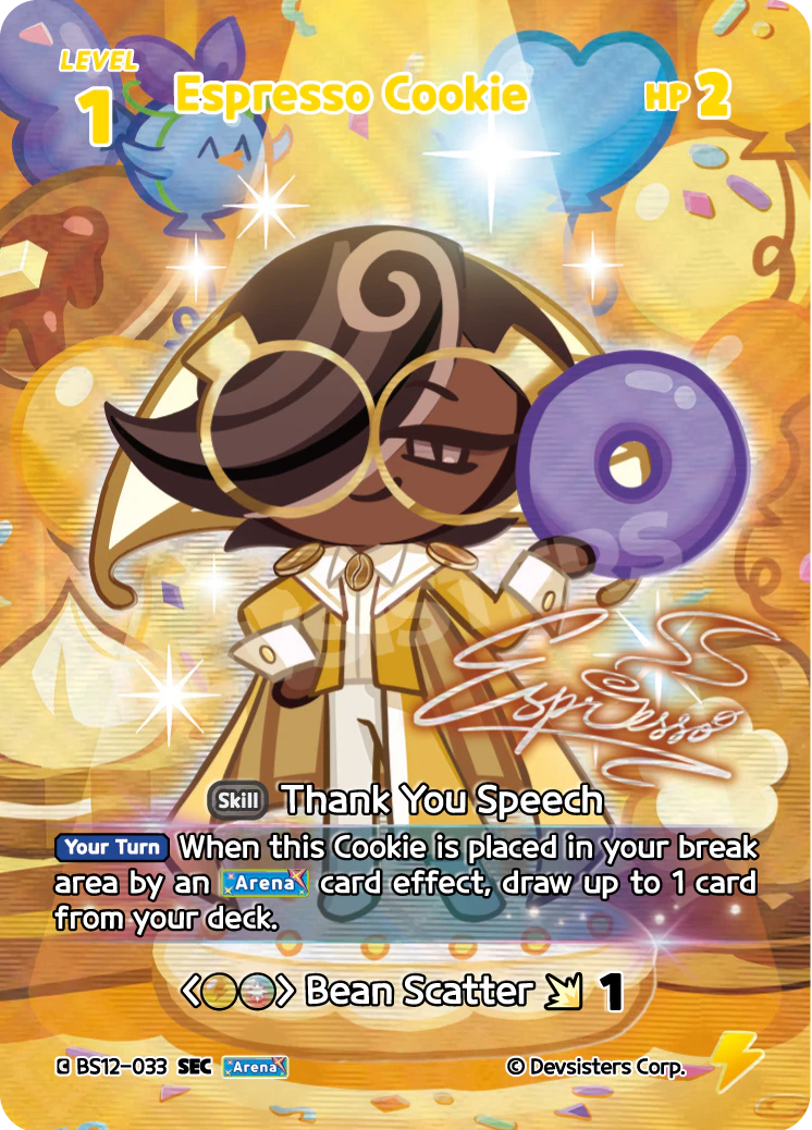 Espresso Cookie (SEC) Secret Rare Festival Arena BS12-033 NM
