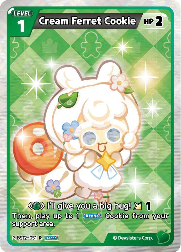 Cream Ferret Cookie Rare Festival Arena BS12-051 NM
