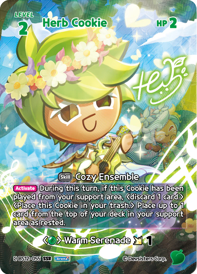 Herb Cookie (SSR) Secret Super Rare Festival Arena BS12-055 NM