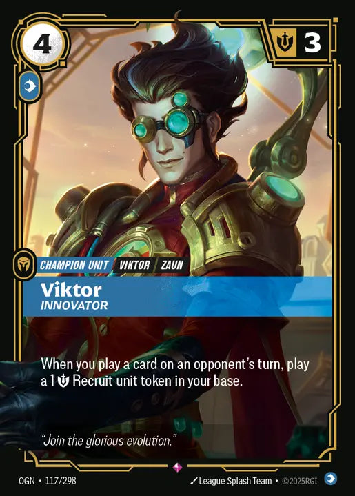 Viktor, Innovator Foil Rare Origins 117/298 NM