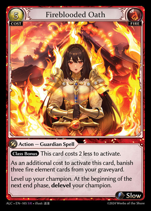 Fireblooded Oath Super Rare Alchemical Revolution 105 NM