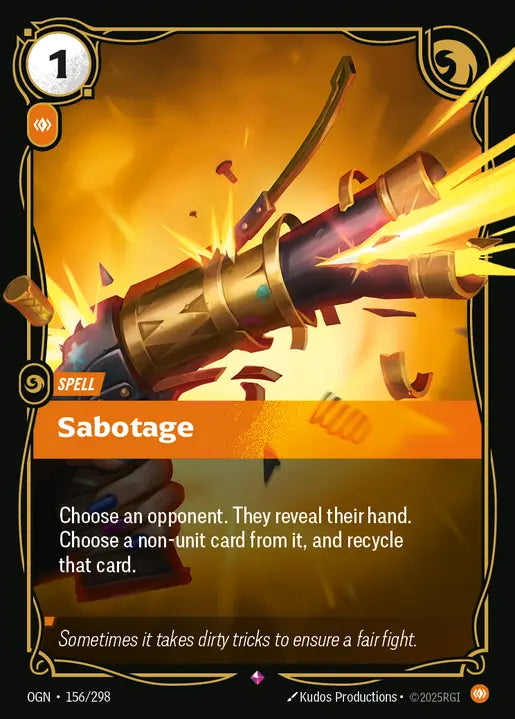 Sabotage Foil Rare Origins 156/298 NM