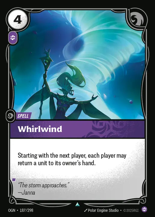 Whirlwind Uncommon Origins 187/298 NM