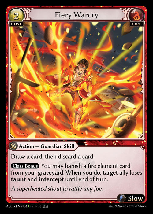Fiery Warcry Uncommon Alchemical Revolution 104 NM