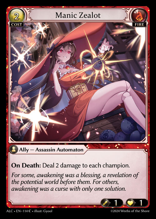 Manic Zealot Common Alchemical Revolution 114 NM