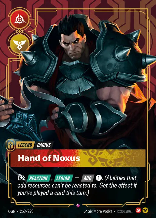 Darius, Hand of Noxus Foil Rare Origins 253/298 NM