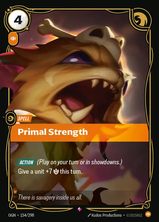 Primal Strength Foil Rare Origins 154/298 NM