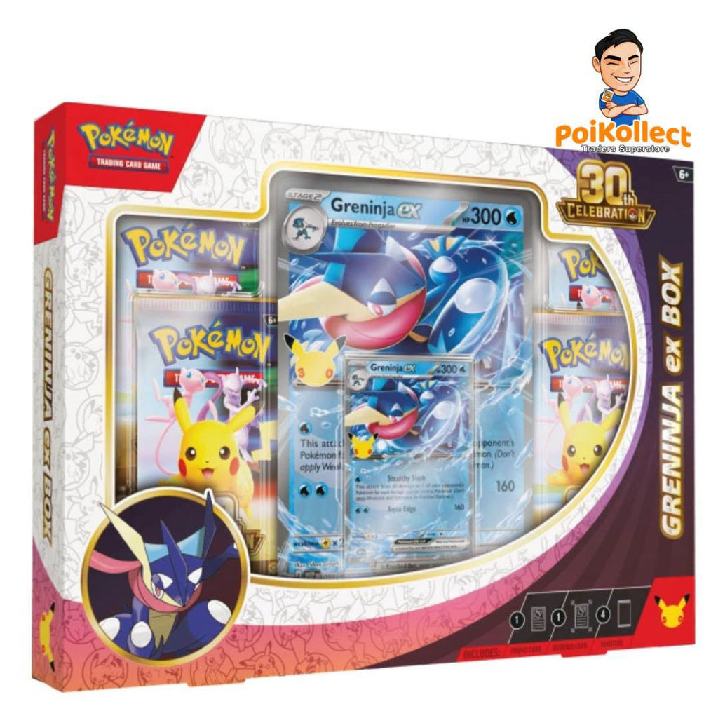 1 unit 30th EX Box Greninja with 12 unit Pitch Black Booster Pack