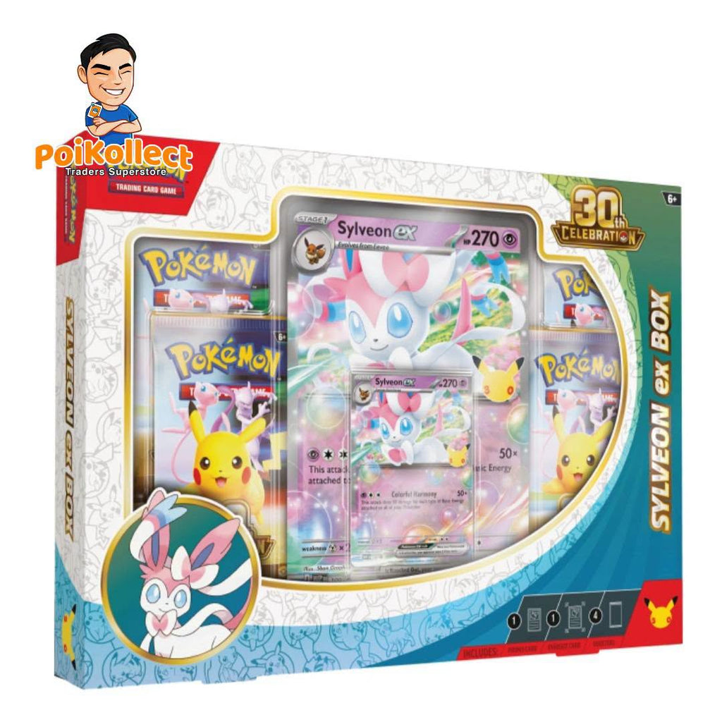 1 unit 30th EX Box Sylveon with 12 unit Pitch Black Booster Pack