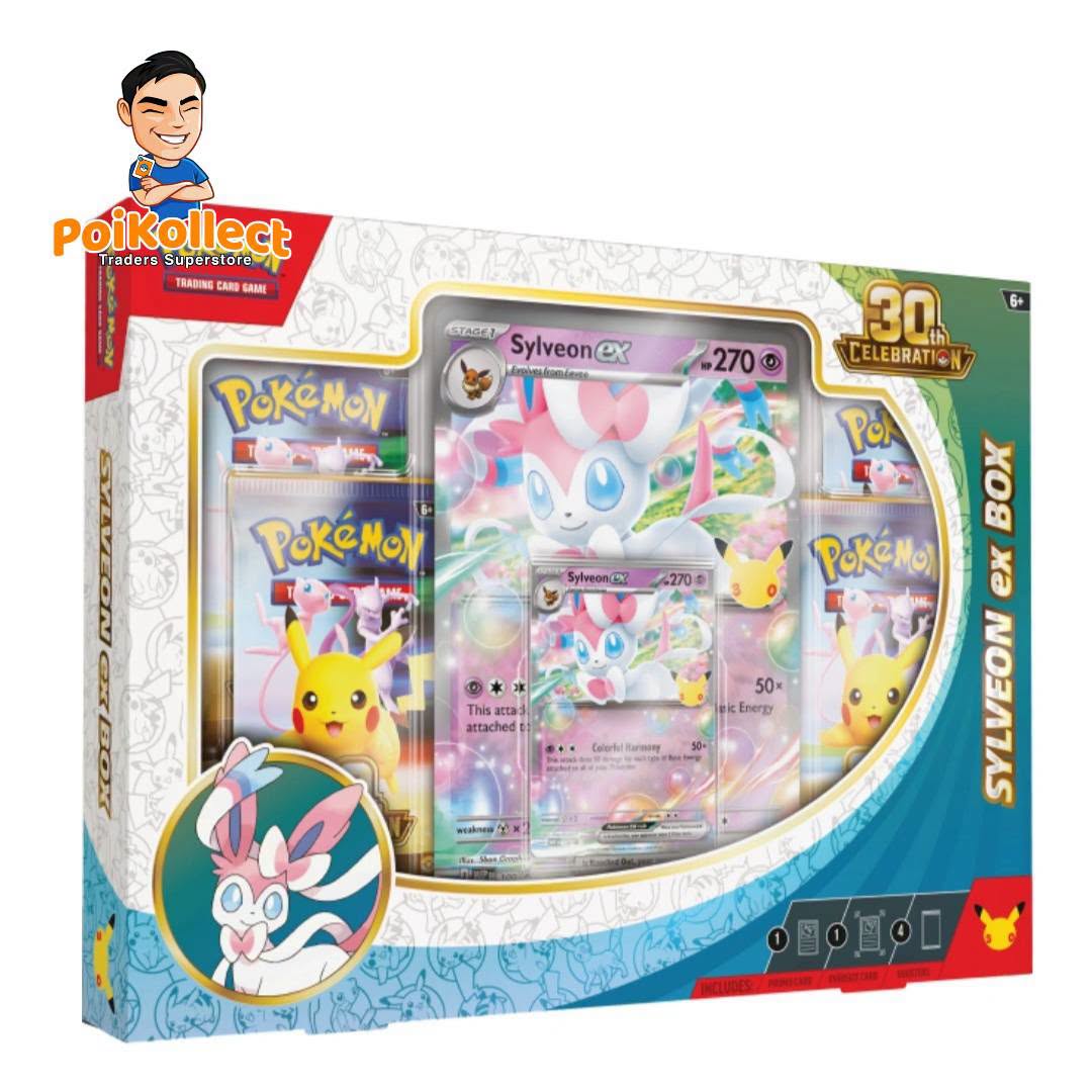 1 unit 30th EX Box Sylveon with 12 unit Pitch Black Booster Pack