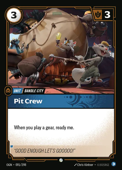 Pit Crew Common Origins 091/298 NM