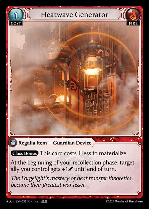 Heatwave Generator Rare Alchemical Revolution 033 NM