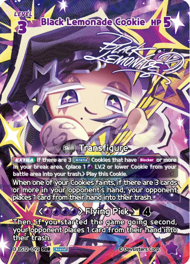 Black Lemonade Cookie (SUR) Secret Ultra Rare Festival Arena BS12-092 NM