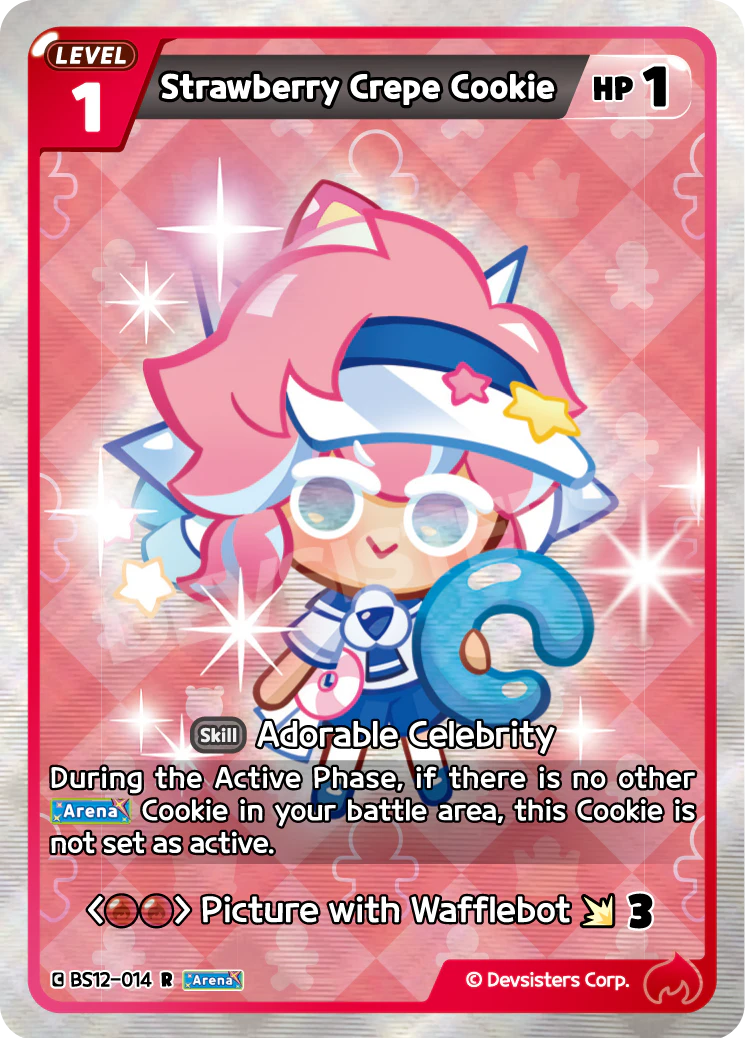 Strawberry Crepe Cookie Rare Festival Arena BS12-014 NM
