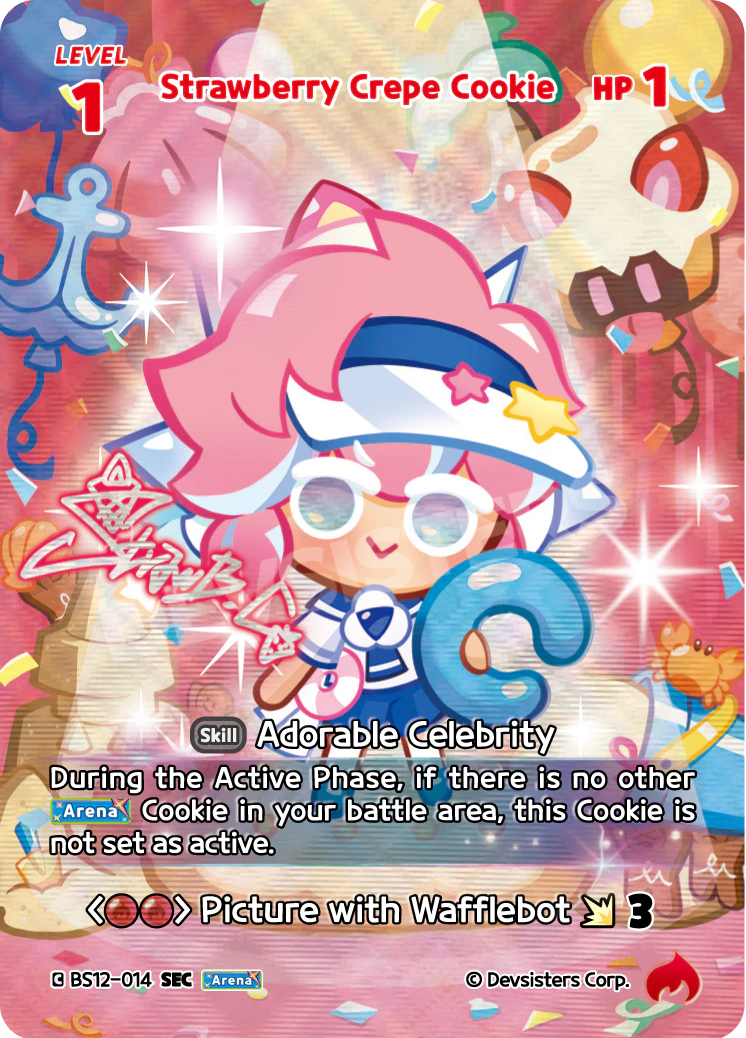 Strawberry Crepe Cookie (SEC) Secret Rare Festival Arena BS12-014 NM