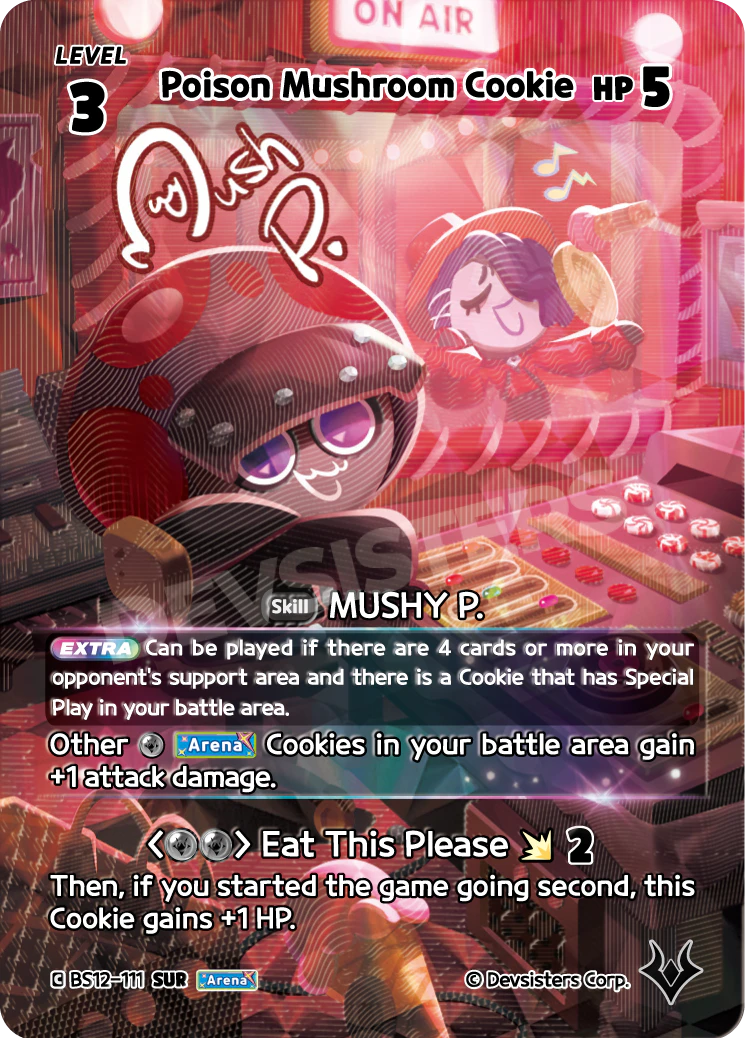 Poison Mushroom Cookie (SUR) Secret Ultra Rare Festival Arena BS12-111 NM