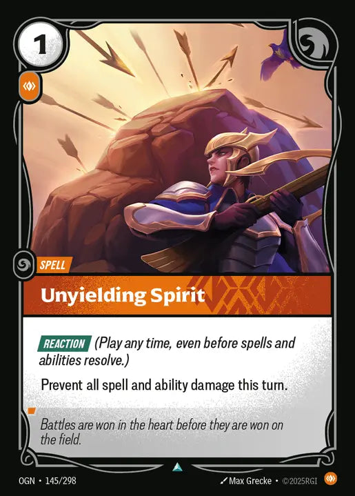 Unyielding Spirit Uncommon Origins 145/298 NM