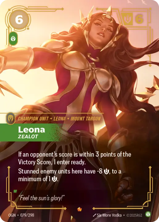 Leona, Zealot Foil Epic Origins 079/298 NM