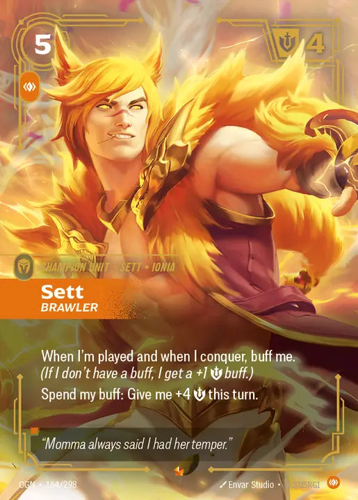 Sett, Brawler Foil Epic Origins 164/298 NM