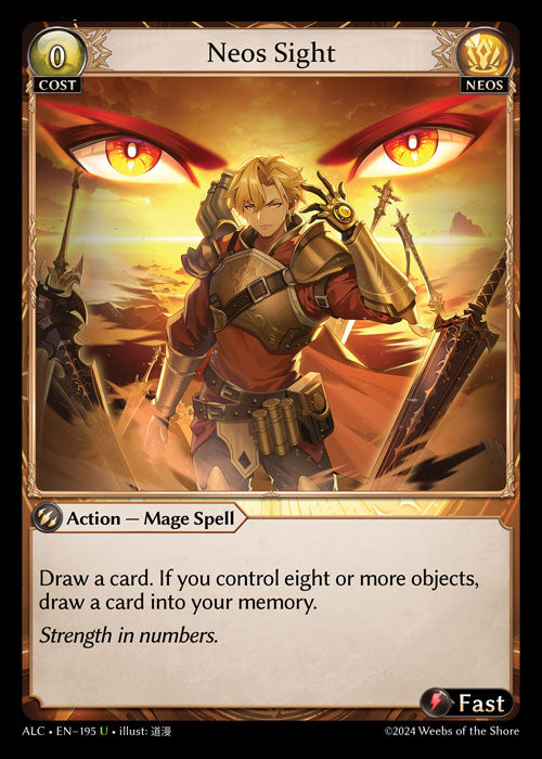 Neos Sight Uncommon Radiant Origins 366 NM