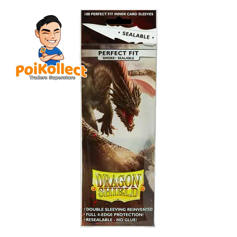 Dragon Shield 100ct Standard Size Perfect fit Sealable Smoke