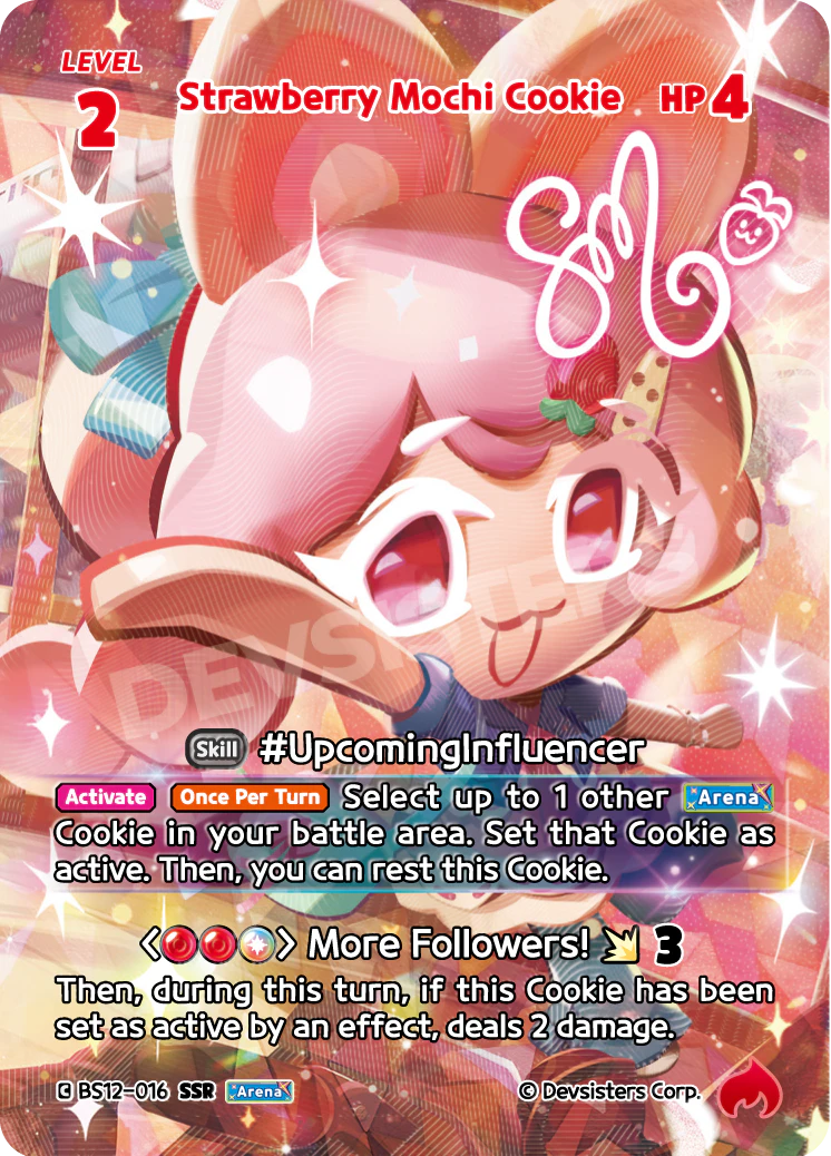 Strawberry Mochi Cookie (SSR) Secret Super Rare Festival Arena BS12-016 NM